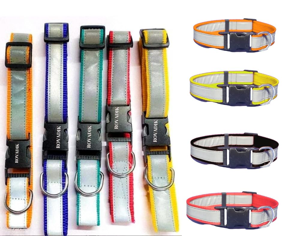 Petley Reflective Dog Collar, High Visibility Safety Reflector Collar, Adjustable Small Medium Dogs, Suitable for Stray and Pet Dogs (Pack of 5 Collars) (B08TV5DHM4) Amazon Price History, Amazon Price Tracker