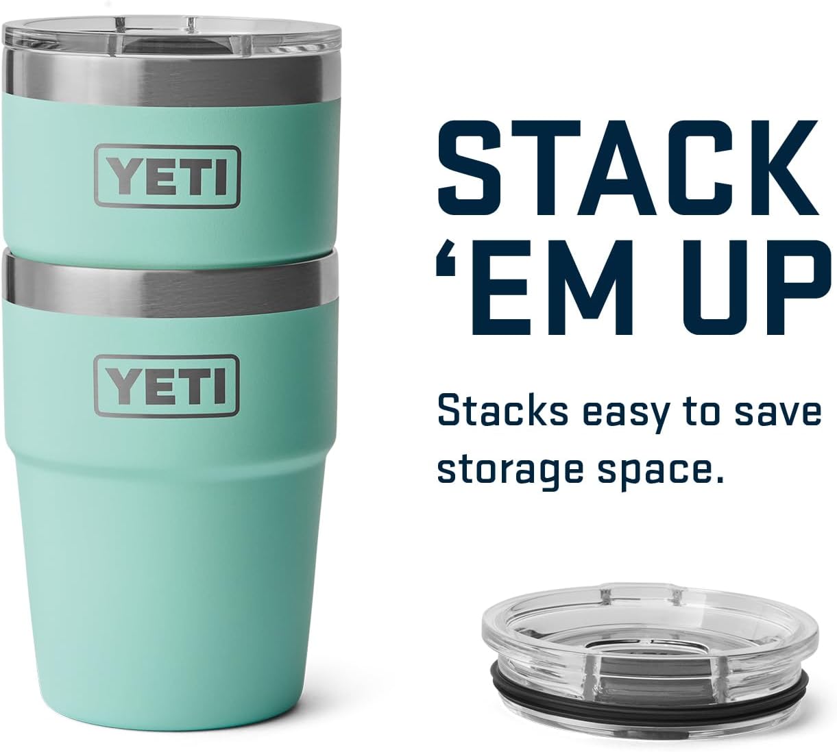 YETI Rambler 16 oz Stackable Tumbler, Vacuum Insulated, Stainless Steel with MagSlider Lid | Stackable, Vacuum Insulated, MagSlider Lid, Stackable, Vacuum Insulated, MagSlider Lid - Image 6