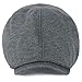 ililily Soft Cotton Newsboy Flat Cap Ivy Stretch-fit Driver Hunting Hat Dark Grey