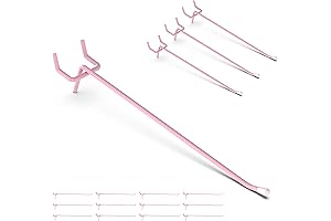 6 inch (50PC) Pink Pegboard HooksPegboard Storage Organizer