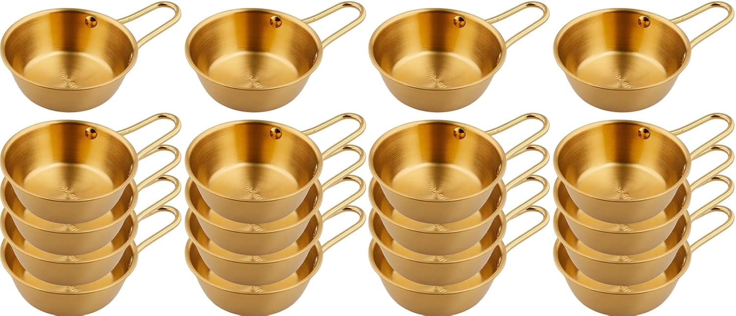 Fukui Craft 90040367 Commercial Set 4.1 inches (105 mm) Diameter Macco Cup Gold (Stainless Steel) Mat (20 Pieces)