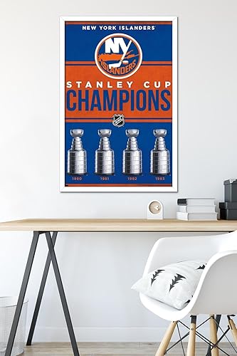 Miniatura 44 de Trends International NHL New York Islanders - Champions 23 Wall Poster, 34L x 22.4W, Mahogany Framed Version