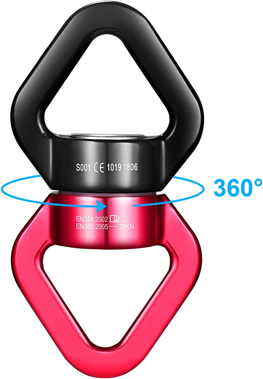 Heavy Duty Hanging Kit Swing Hangers and Hammock Spring and 360 Smooth Swing Swivel Spinner Kglobal Swivel Hook and Locking Snap Hooks for Wooden Sets，tire Swing Swivel, Seat Trapeze Yoga