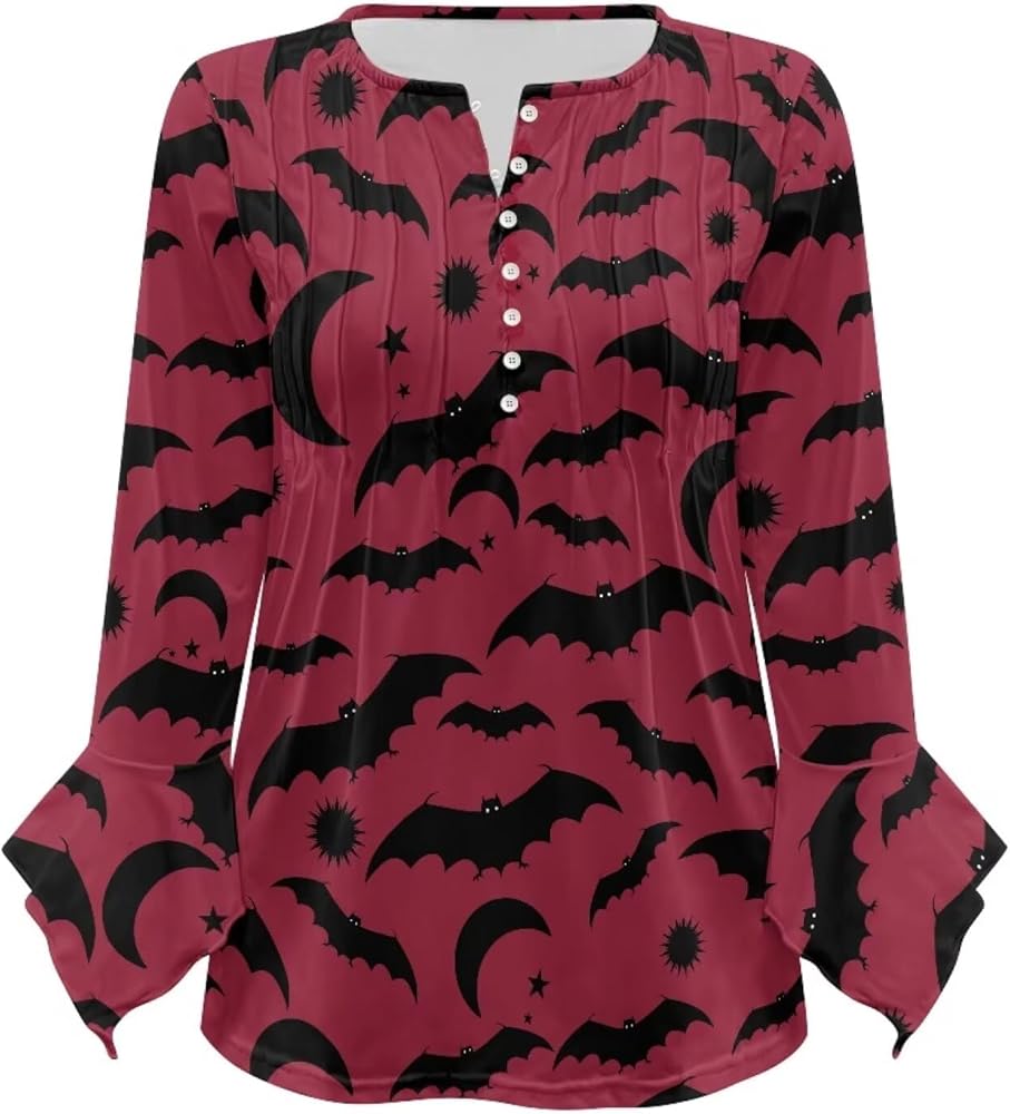 Amazon.com: Jndtueit Halloween Bat T Shirts for Women Flared