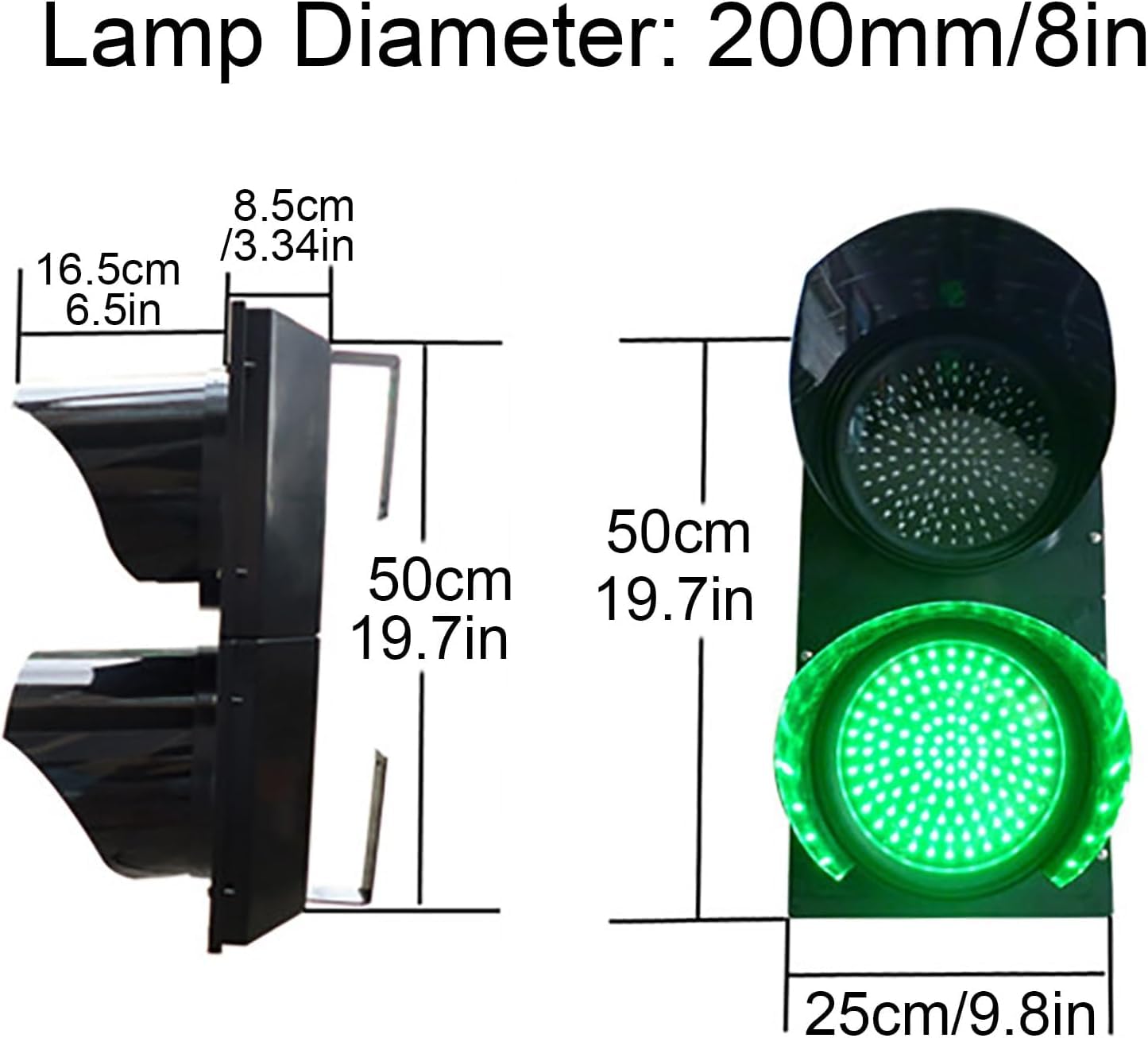 Czerwono-zielone światło Sygnalizacji świetlnej, Lampa Sygnalizacji świetlnej Led Ze Zdalnym Sterowaniem, 200 Mm/8-calowe światło Ostrzegawcze Wskaźnika Zatoki Dokujące, 24V
