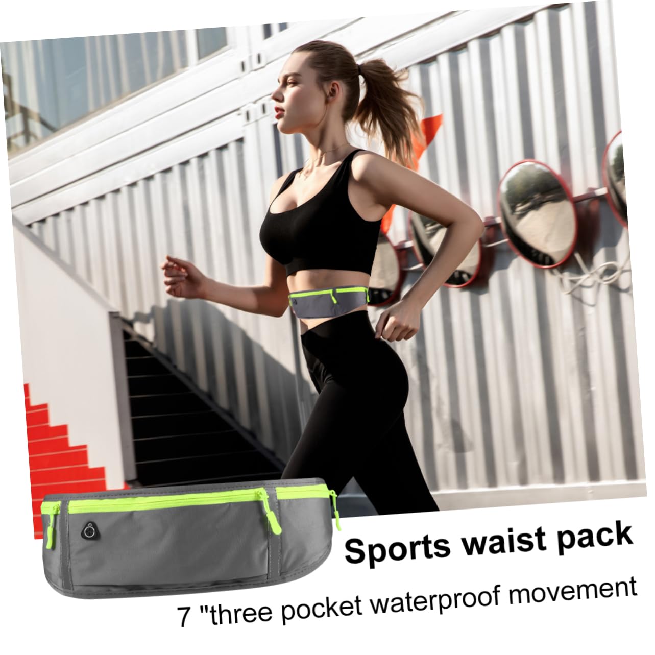 Yardwe 3stücke Laufgürtel Für Smartphone Wasserdichter Fächer Sportgürtel Leicht Atmungsaktiv Reflexmaterial Für Beim Joggen Für Outdoor-aktivitäten