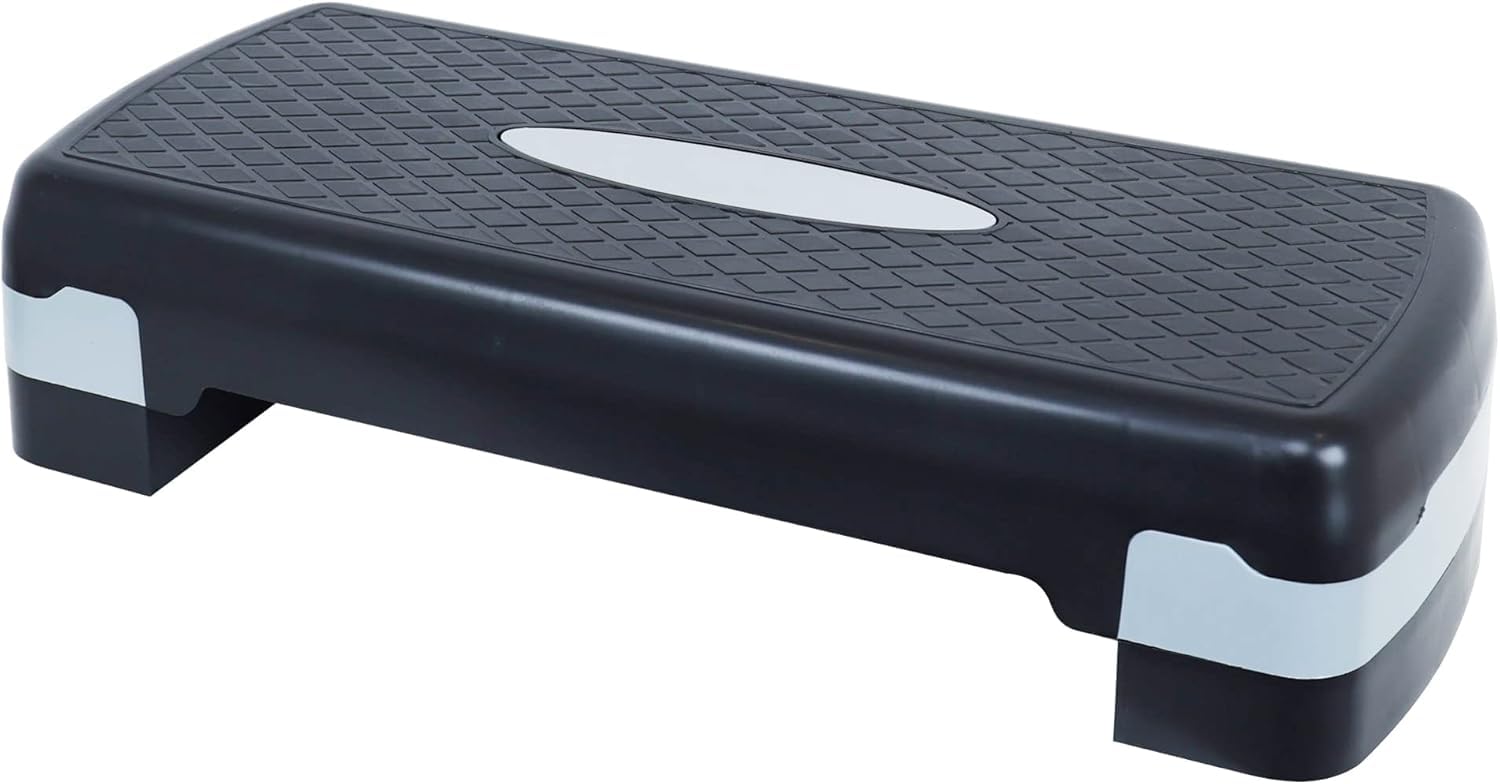 Step Fitness Réglable 18 cm Hauteur – Stepper Cardio & Musculation – Plateforme Antidérapante pour Entraînement à Domicile, Step Sport Aerobic pour Perte de Poids & Renforcement