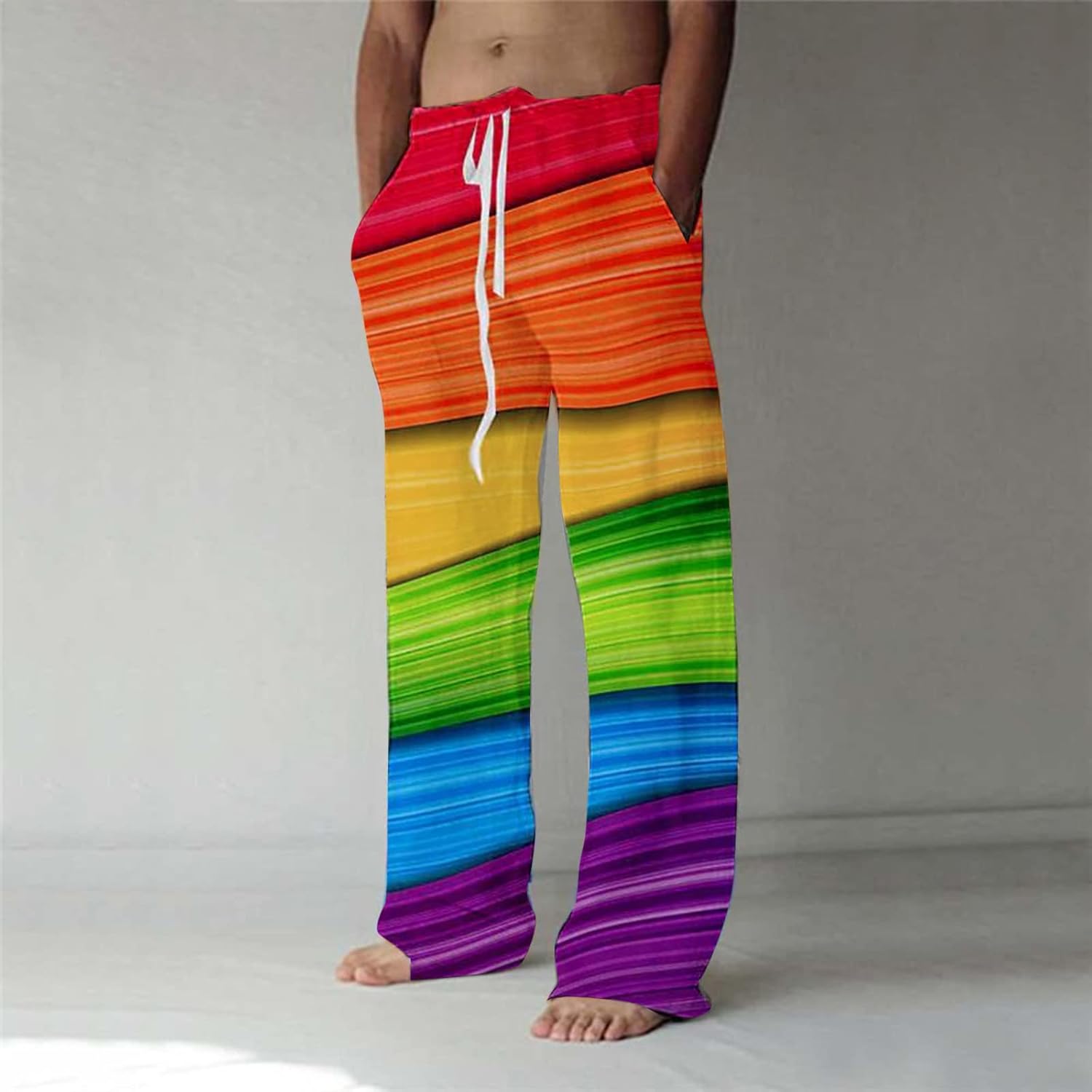 名古屋帯 正絹 眼鏡織 紬 カラフルな横縞 U-2417 結城紬絣九寸名古屋帯