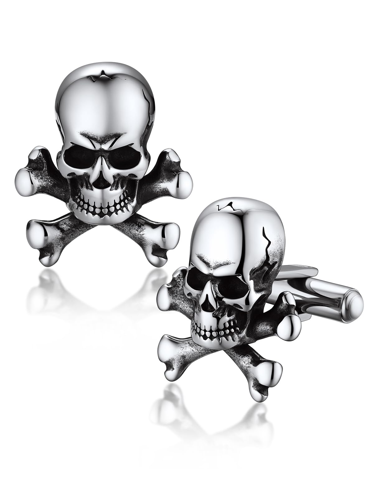 Bandmax Gemelos de Acero Inoxidable para Hombre Gemelos Vikingos Gemelos para Hombres Padrinos de Boda Gemelos Originales Para Camisas Hombres y Niños Regalos Para Bodas, Comuniones Bautizos