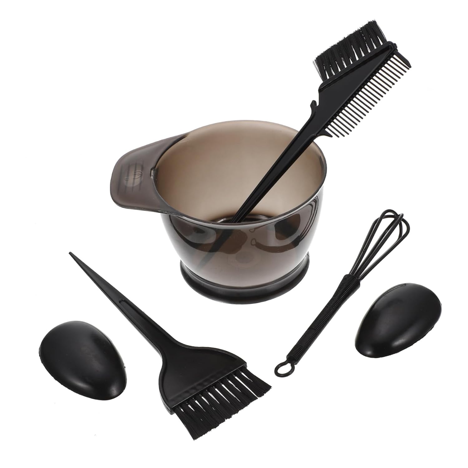 Hair Dye Mixing Bowl ，1set Professional Dyeing Kit Set Coloring Brush Wide Tooth Comb and Clips for Home Use Safe and Odorless Tools
