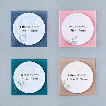Amazon.co.jp: 新日本カレンダー 付箋 宙の付箋 月 バックムーン