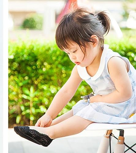 Miniatura 6 de 5 pares de calcetines de corte bajo de encaje para niñas antideslizantes invisibles de verano para niños pequeños