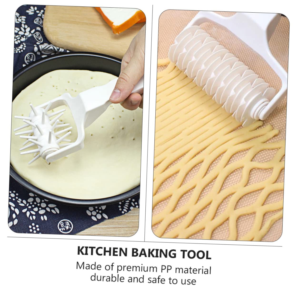 Cabilock 4piezas Rodillo De De Pizza y Herramienta De Horneado De Rodillo Rejilla Accesorios De Cocina Para Pastelería y Pizza De Usar y Limpiar