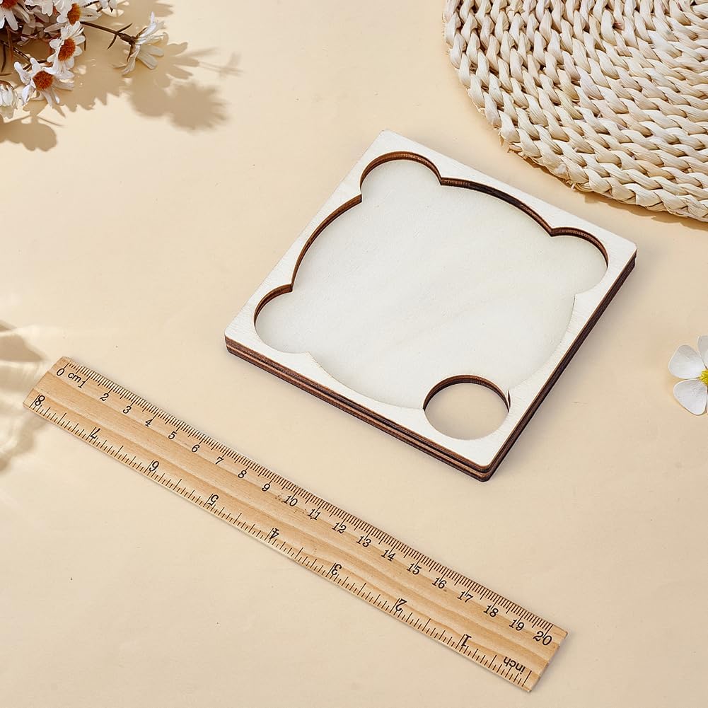 MAYJOYDIY Wooden Coaster Jig for Laser Engraving 4×4inch Precision Holder Custom Laser Molds Creative Coaster Maker Fixing Jig for Customs Engravers image 3