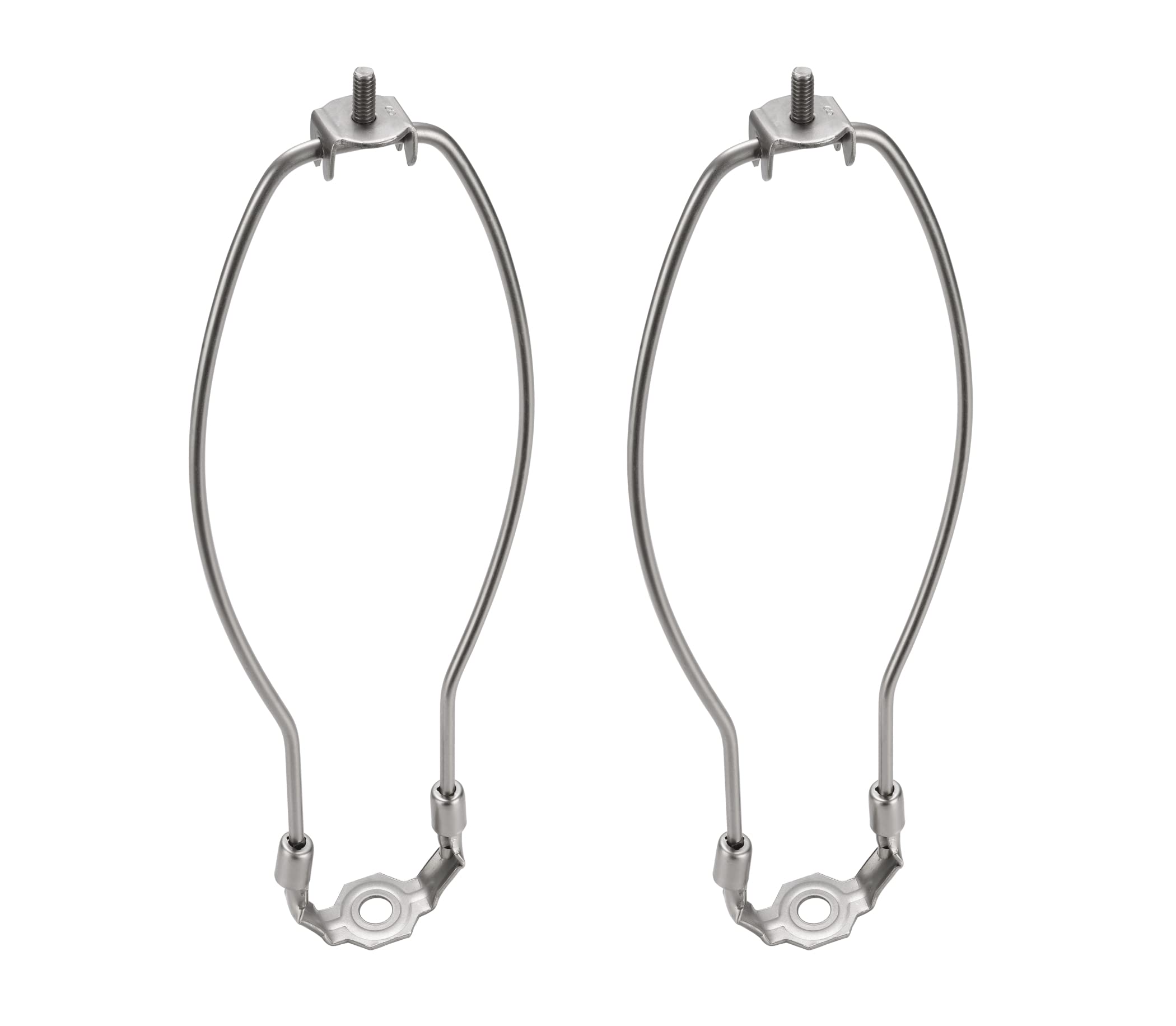 Aspen Creative 20004-22 12" Lamp Harp with Saddle Finish, 2 Pack, Satin Nickel