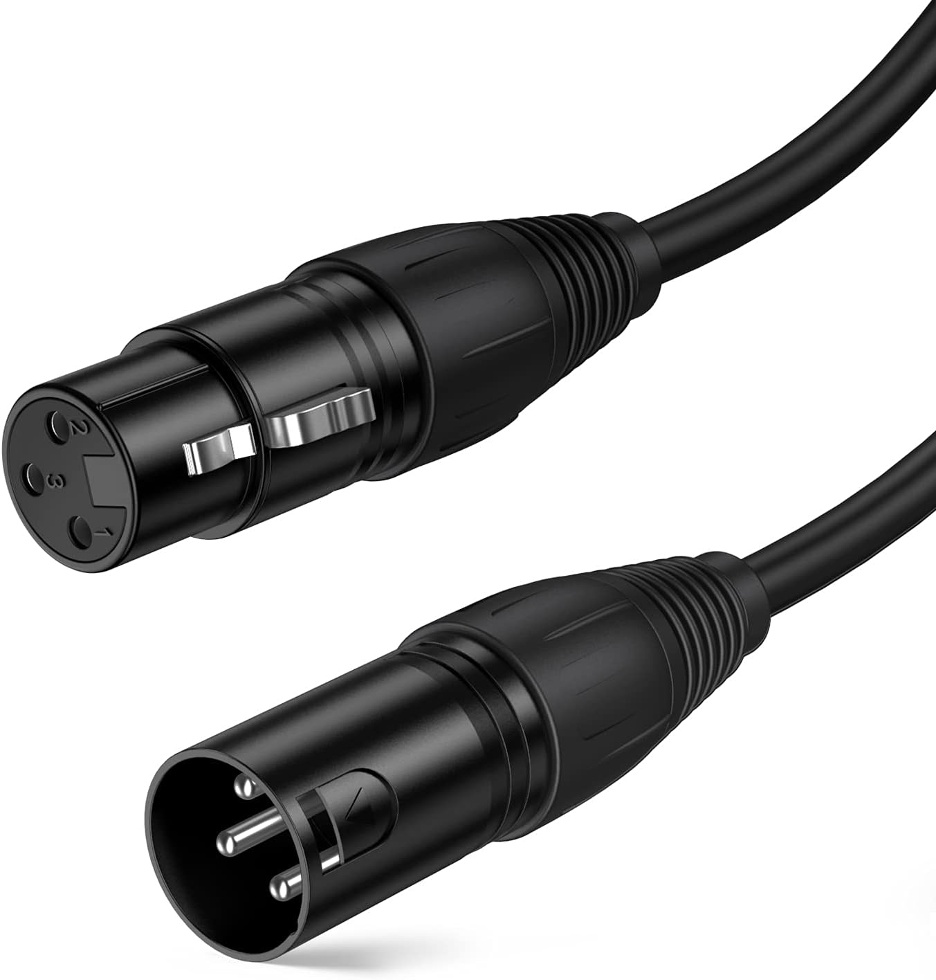CableCreation XLR Microphone Cable Long, 15FT XLR Male to Female 3PIN Balanced Mic Cords for Recording Applications,Mixers,Speaker Systems and Other X L R Audio Equipment,Black