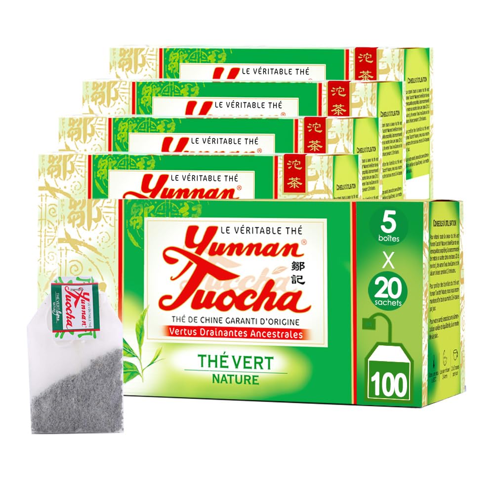 Yunnan Tuocha Zouji - Thé Vert Nature-Antioxydants - 100 Sachets 200g