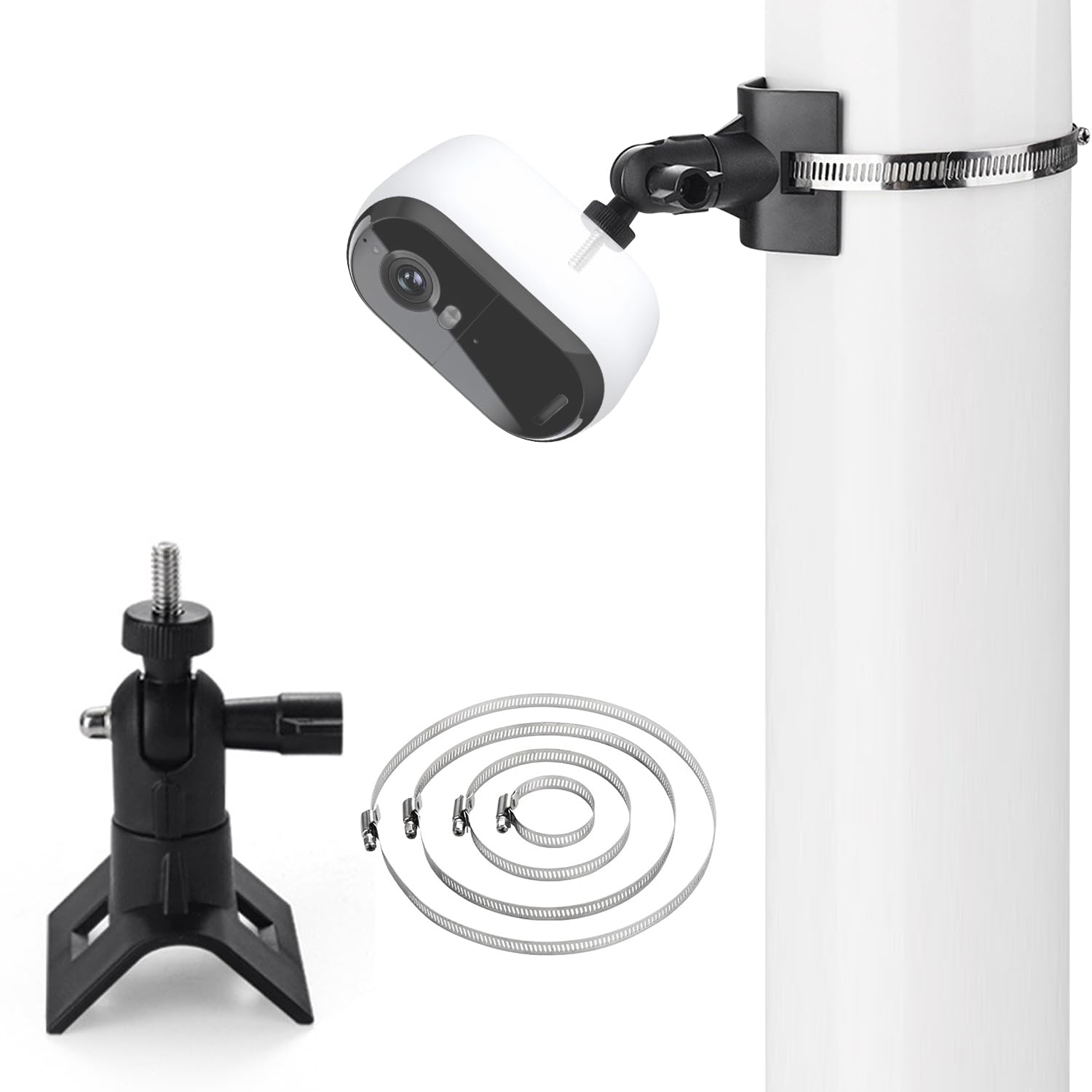 Uniwersalny uchwyt na kamerę Eufycam 1/2/2C/2C Pro/3/3C/E, do kamer outdoorowych, uchwyt ścienny 360°, regulowany otwór na śrubę 1/4", uchwyt montażowy do kamery Arlo/Wyze/Eufycam