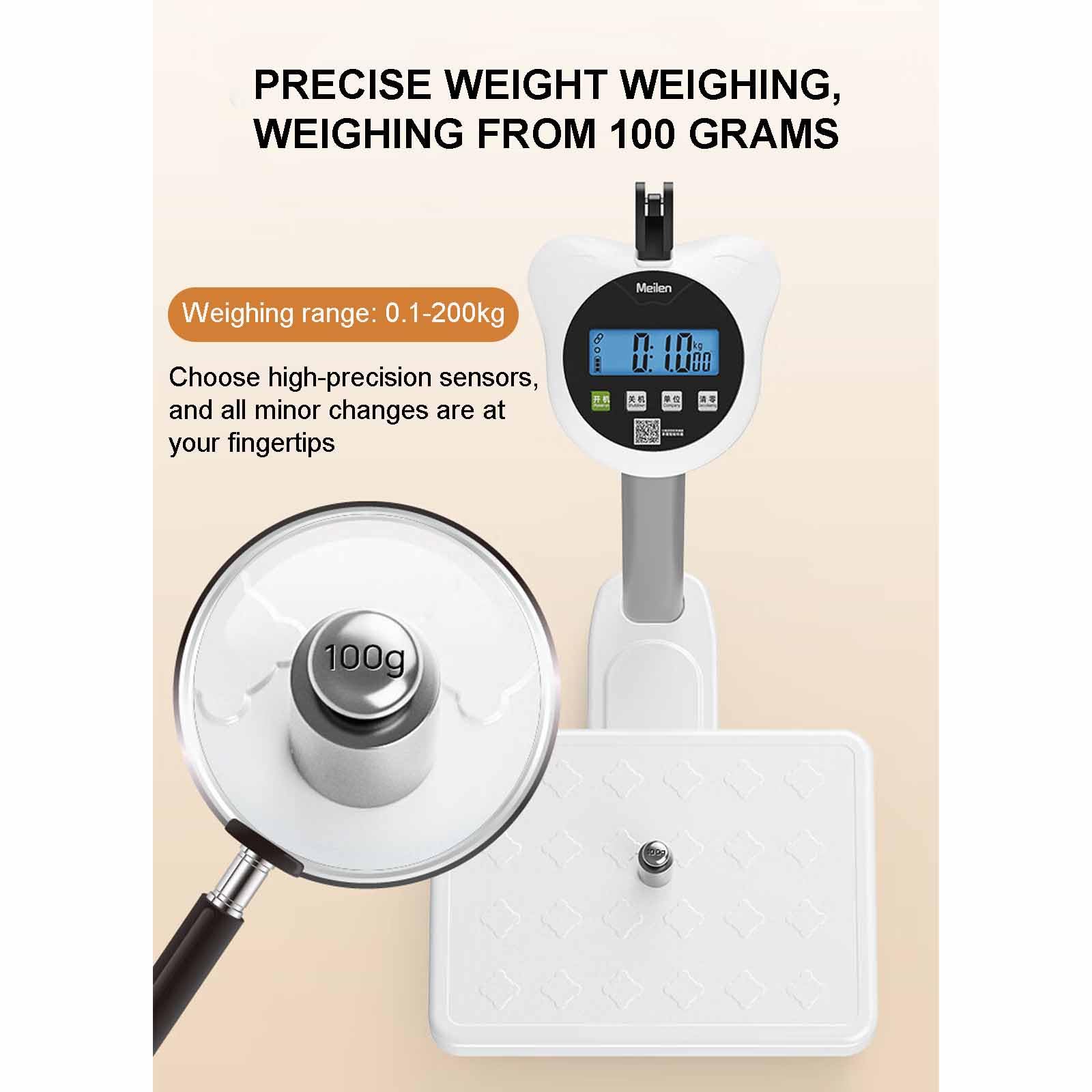 Báscula Médica Digital Profesional Con Pantalla LCD, Rango De Medición De Altura: 70-190 Cm, Capacidad De Carga: 200 Kg, Báscula De Salud De Precisión Para El Hogar, Para Medir Peso, Altura E IMC.