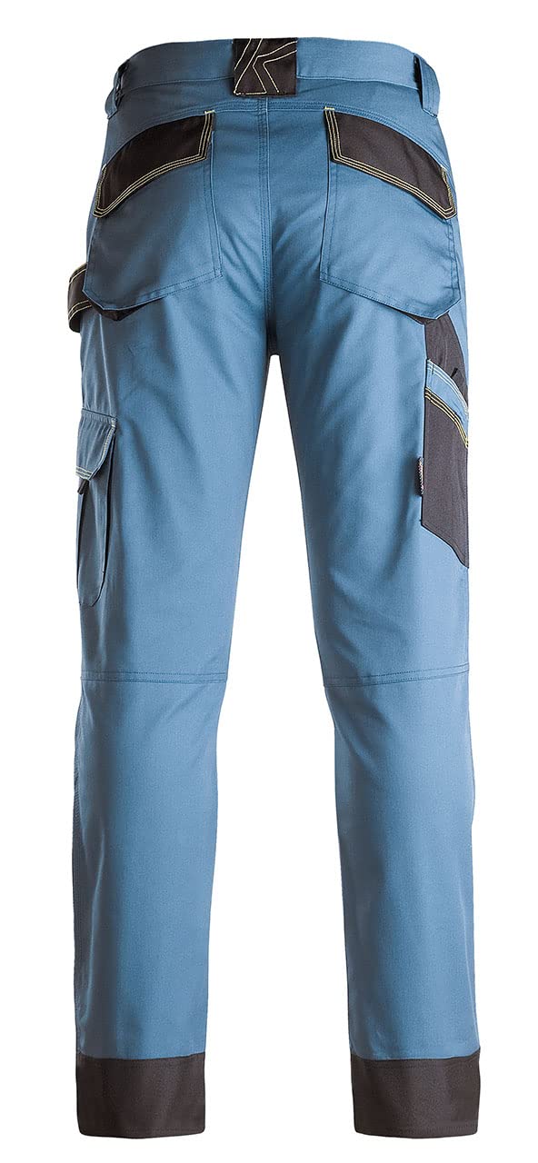 KAPRIOL Slick - Pantaloni da Lavoro robusti e Resistenti, vestibilità Regolare, Colore: Avio/Nero