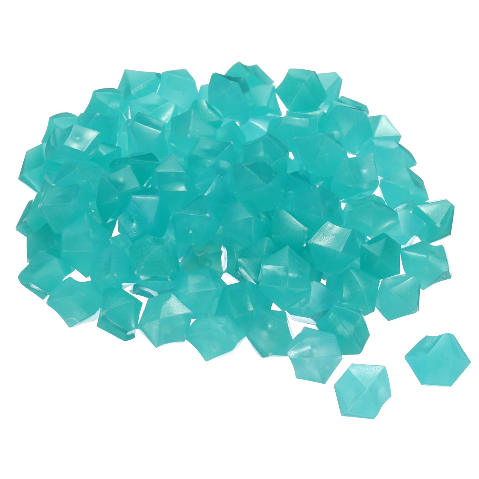 MECCANIXITY 100pcs Glow Rocks 10-15mm Glow Pebbles Decoration in The Dark Luminous Stones Decor DIY Decorative Blue for Garden, Potted Plant, Fish Tank