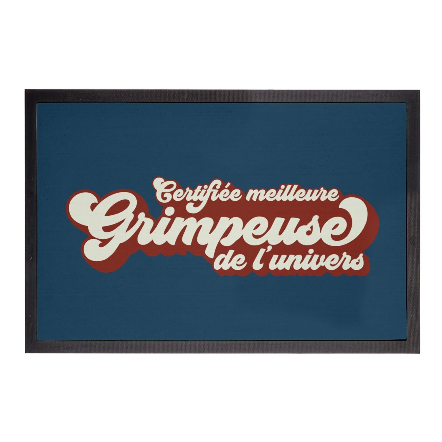 Paillasson escalade bleu tapis exterieur anti saleté pour grimpe