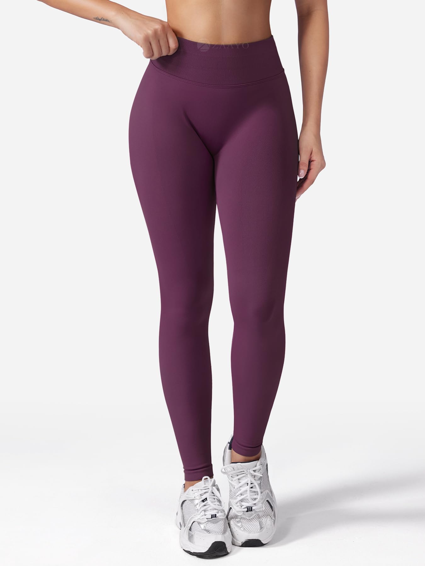 ZAAYO Sportowe legginsy damskie z wysokim stanem, Scrunch Butt Gym Legginsy bezszwowe, nieprzejrzyste spodnie sportowe do uprawiania sportu, jogi, fitnessu, treningu