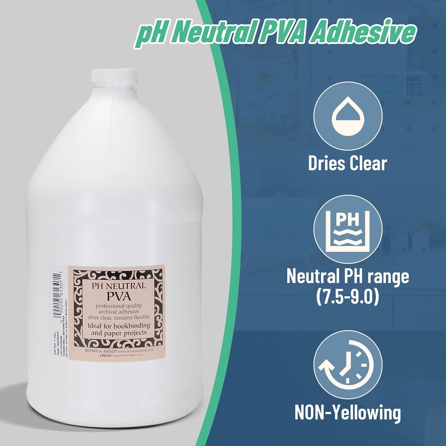 White Gallon Neutral pH PVA Adhesive for Bookbinding