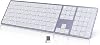 seenda Backlit Wireless Keyboard - 2.4G Rechargeable Wireless Illuminated Keyboard Ultr Slim Full Size Keyboard with Number Pad for Computer Desktop PC Laptop Notebook Surface on Windows 1087