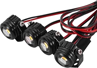 INJORA Round LED Lights for TRX4M SCX24 1/18 1/24 RC Crawler