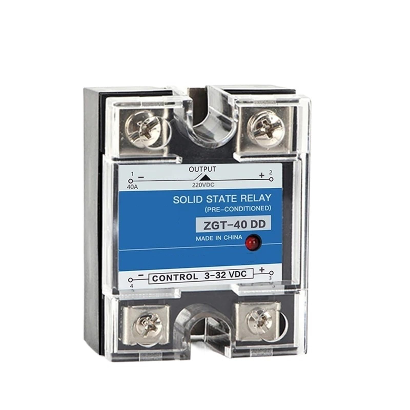 Relais Statique monophasé 10A 220VDC pour la régulation thermique et le contrôle industriel
