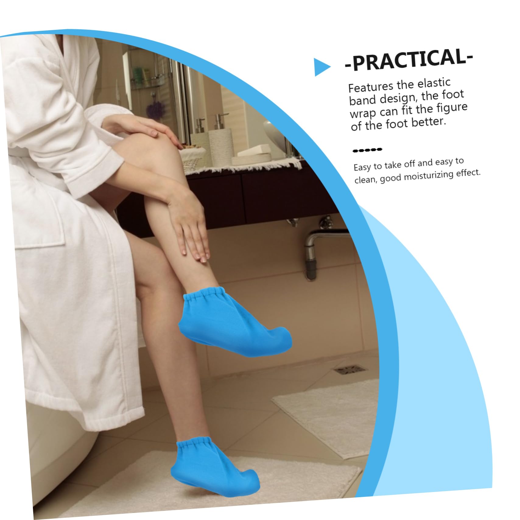 FOMIYES 3 Pairs Warming Foot Covers for Beauty Wax Therapy Foot Wraps Elastic Band for Foot Spa