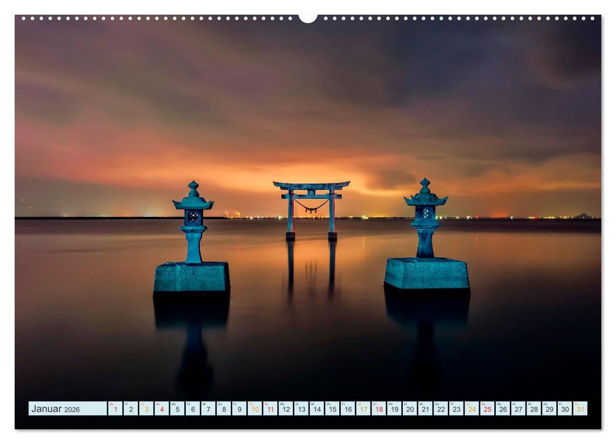 Japan - Tradition und Hightech (hochwertiger Premium Wandkalender 2026 DIN A2 quer), Kunstdruck in Hochglanz: Fernöstlicher Inselstaat zwischen Tradition und Moderne. (CALVENDO Orte)