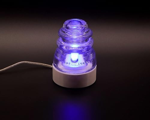 Miniatura 8 de White Lamp Base for "Hemingray-40, -42, -45" Glass Insulators (Green)