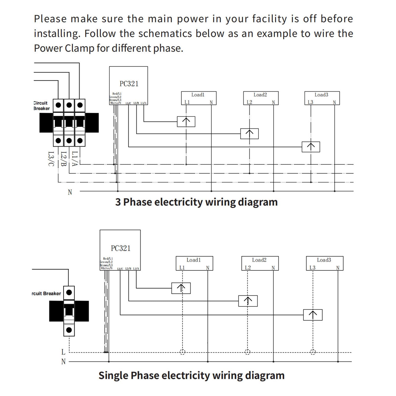 Moniteur d'énergie WiFi avec 3 Capteurs