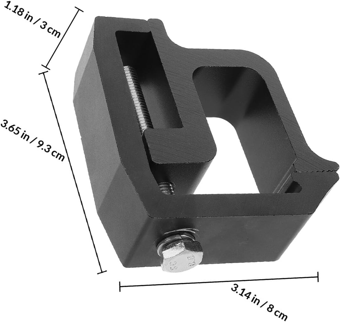 Heavy Duty Truck Bed Topper Clamp, Camper Shell Mounting Clamp, Black Aluminum Replacement for Truck Shell Installation, Compatible with Pickup Truck Accessories