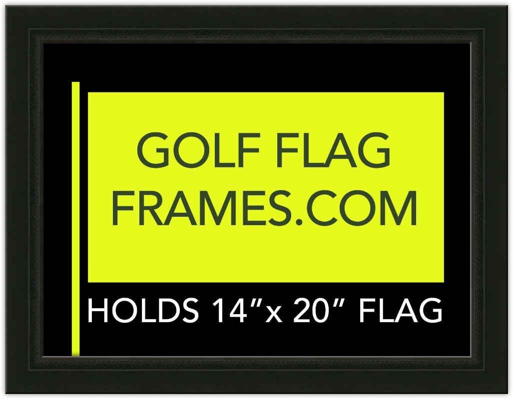 17 x 23 Golf Flag Frame; Black Wood Frame G79669, Black Mat