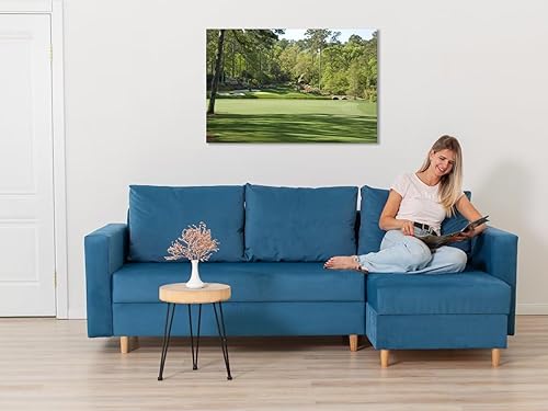 Vista 148 de chenchenArt Arte de pared de campo de golf de Estados Unidos, TPC, Sawgrass Golf Course, impresiones en lienzo, decoración de pared de golf para Rojo