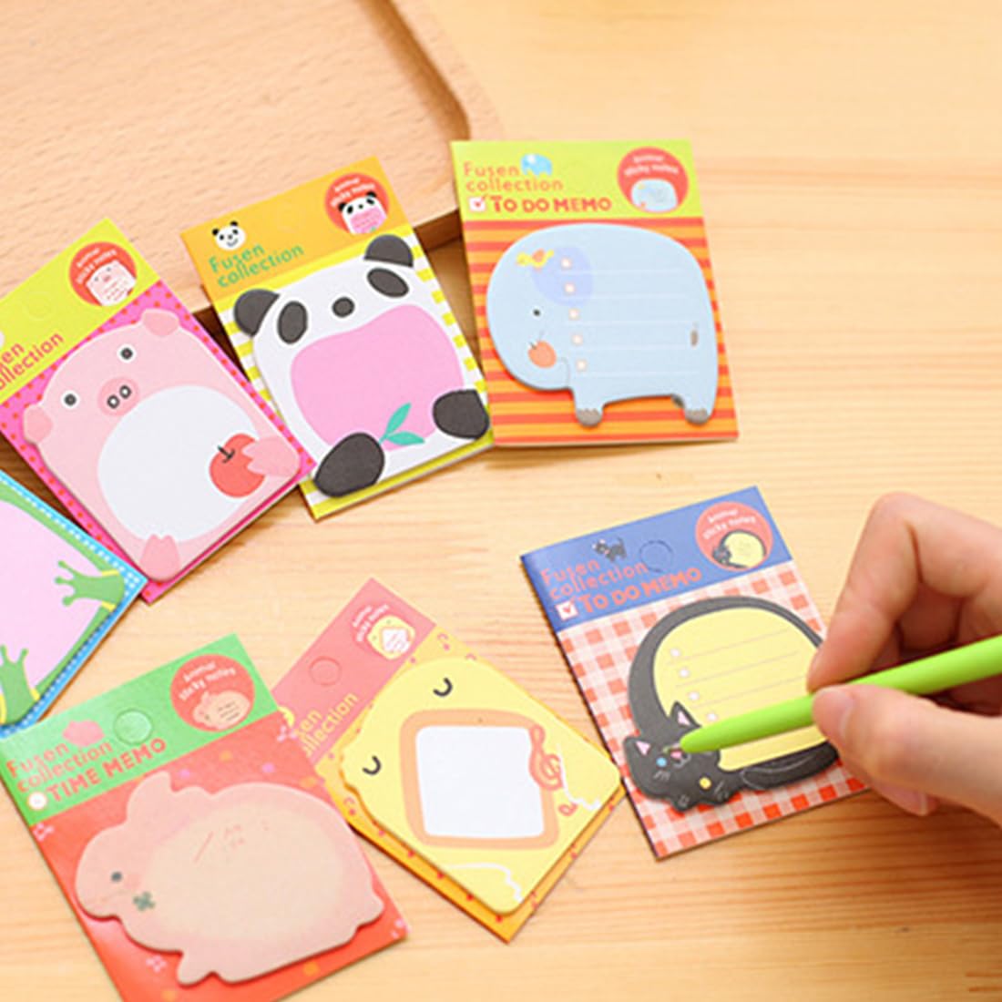 32 Pezzi Blocchetti Memo Adesivi Animali Colorati - 640 Foglietti Sticky Notes Per Ufficio E Scuola - Foto 5