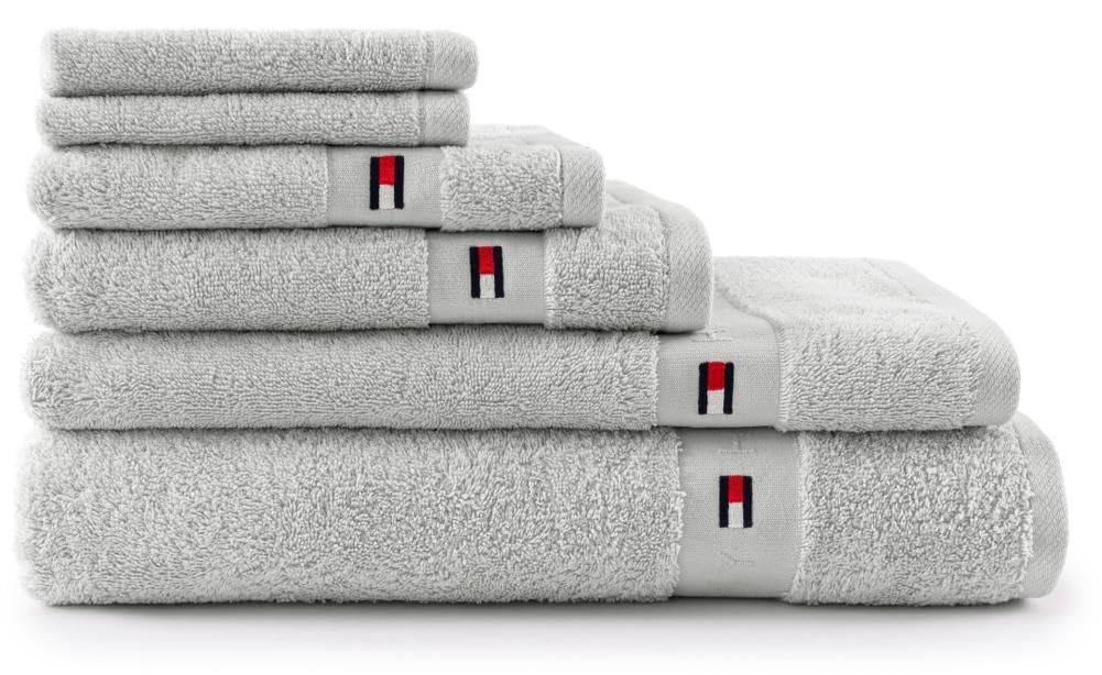 Tommy Hilfiger Terry Cloth Plain Series (Silver, 50 x 100)