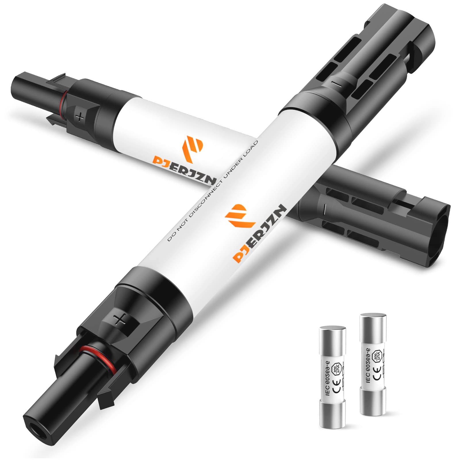 PJERJZN Solar Fuse Holder Inline 30Amp 1000V PV Fuses 30A Panel Fuse with Male and Female Connector for Panels Surge Protection Device 2 Pcs