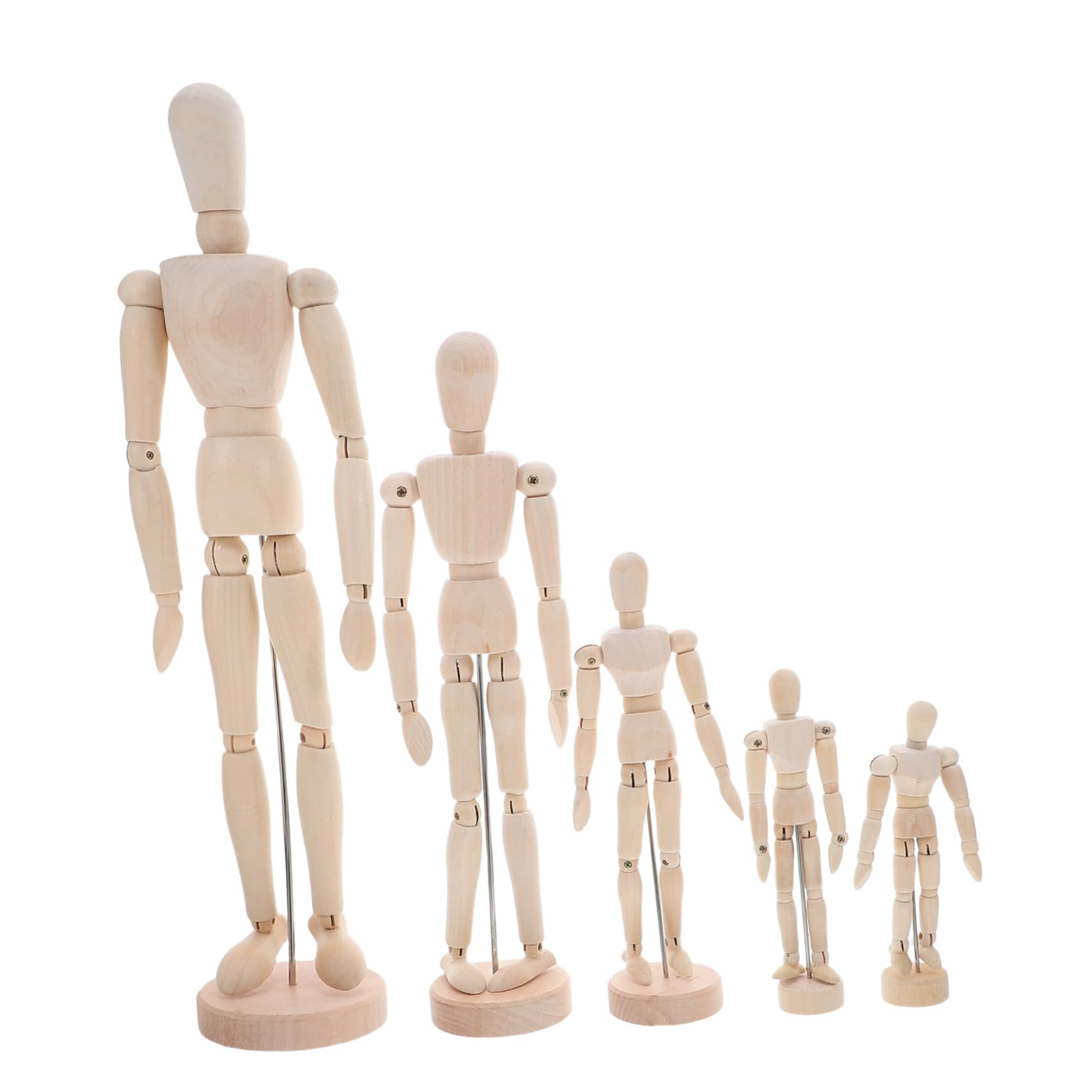 NUOBESTY 5 Pièces Mannequins Dessin Articulés avec Support Modèles Flexibles pour Croquis Artistiques Étude Anatomique et Décoration Variées pour Artistes et Étudiants