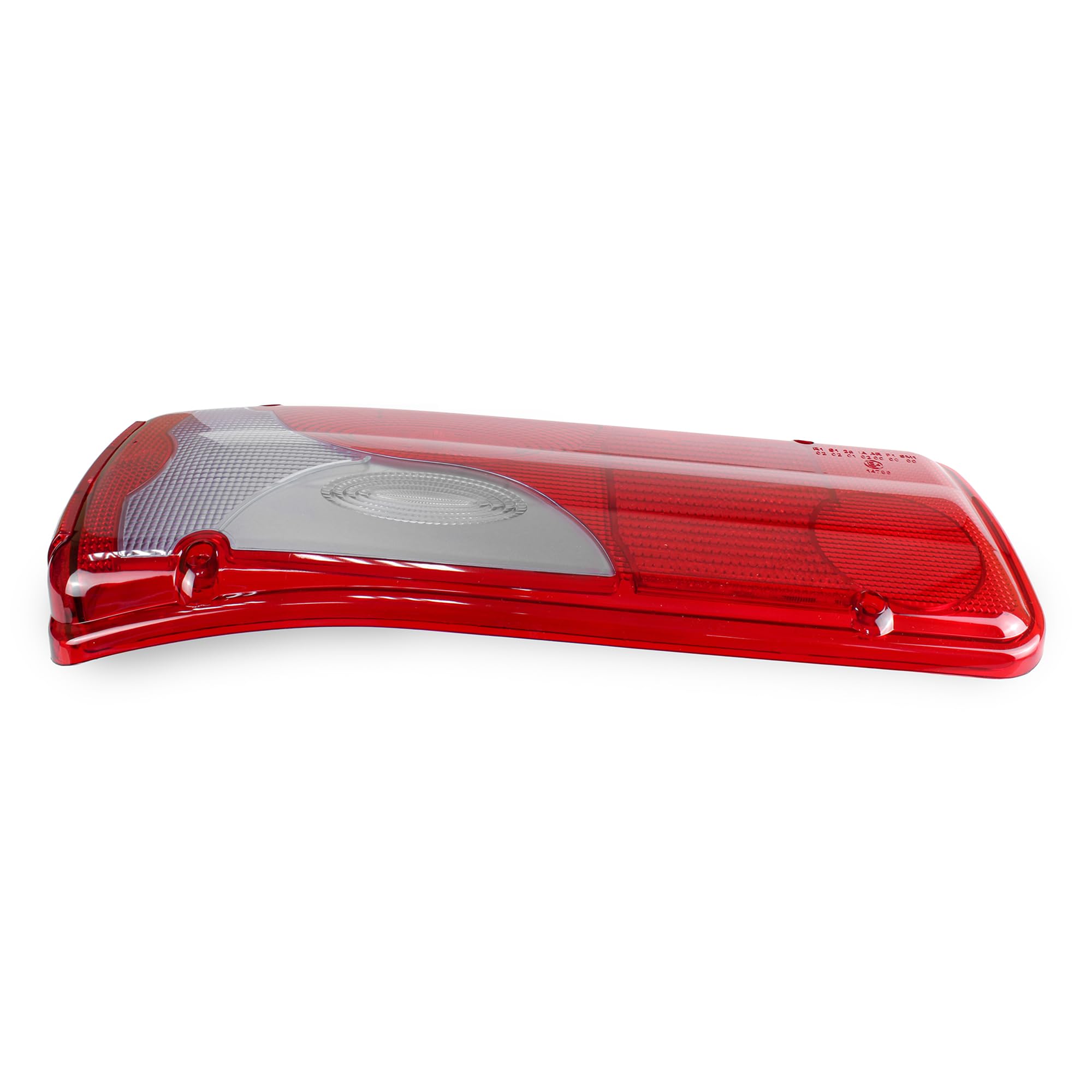 Generisch 2 lenti in vetro bianco, vetro di ricambio per fanale posteriore sinistro/destro per camion/Scania/Crafter/Sprinter/MAN - Vetro per fanale posteriore con marcatura CE - Rosso/Bianco