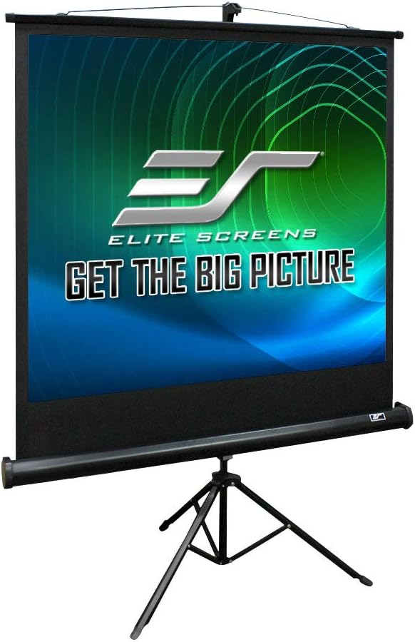Elite Screens Tripod, 85inch, Adjustable Multi Aspect Ratio Portable