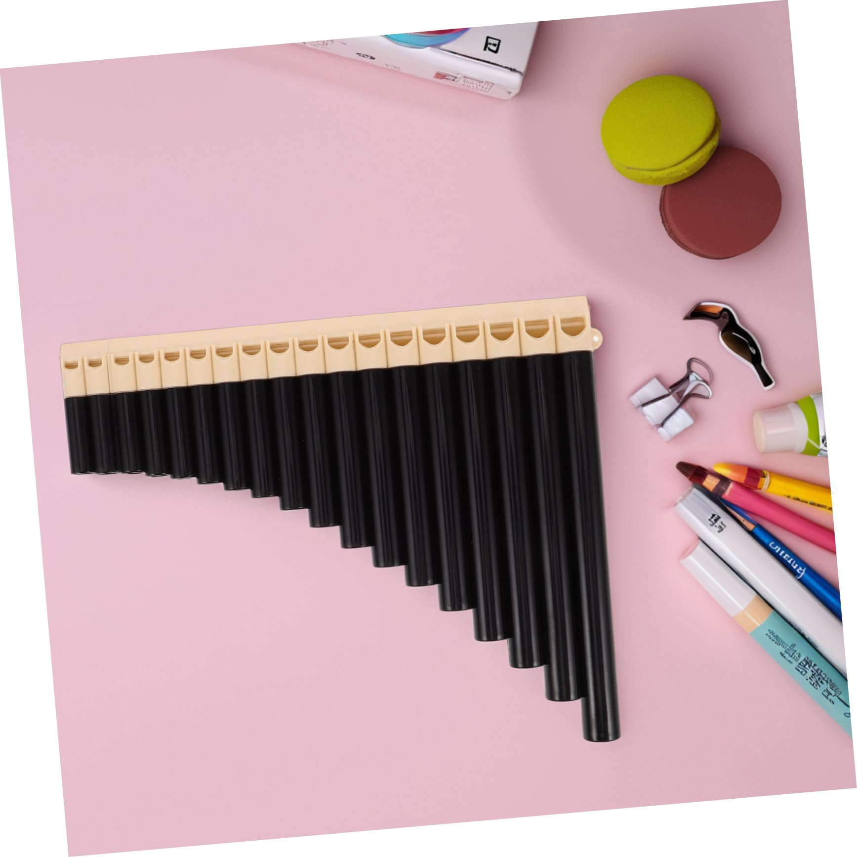 Flauto di Pan per Principianti e Professionisti 16 Tubi in Abs per Banda Scolastica e Performance Musicali Tradizionali, Kit di Apprendimento e Esercizio