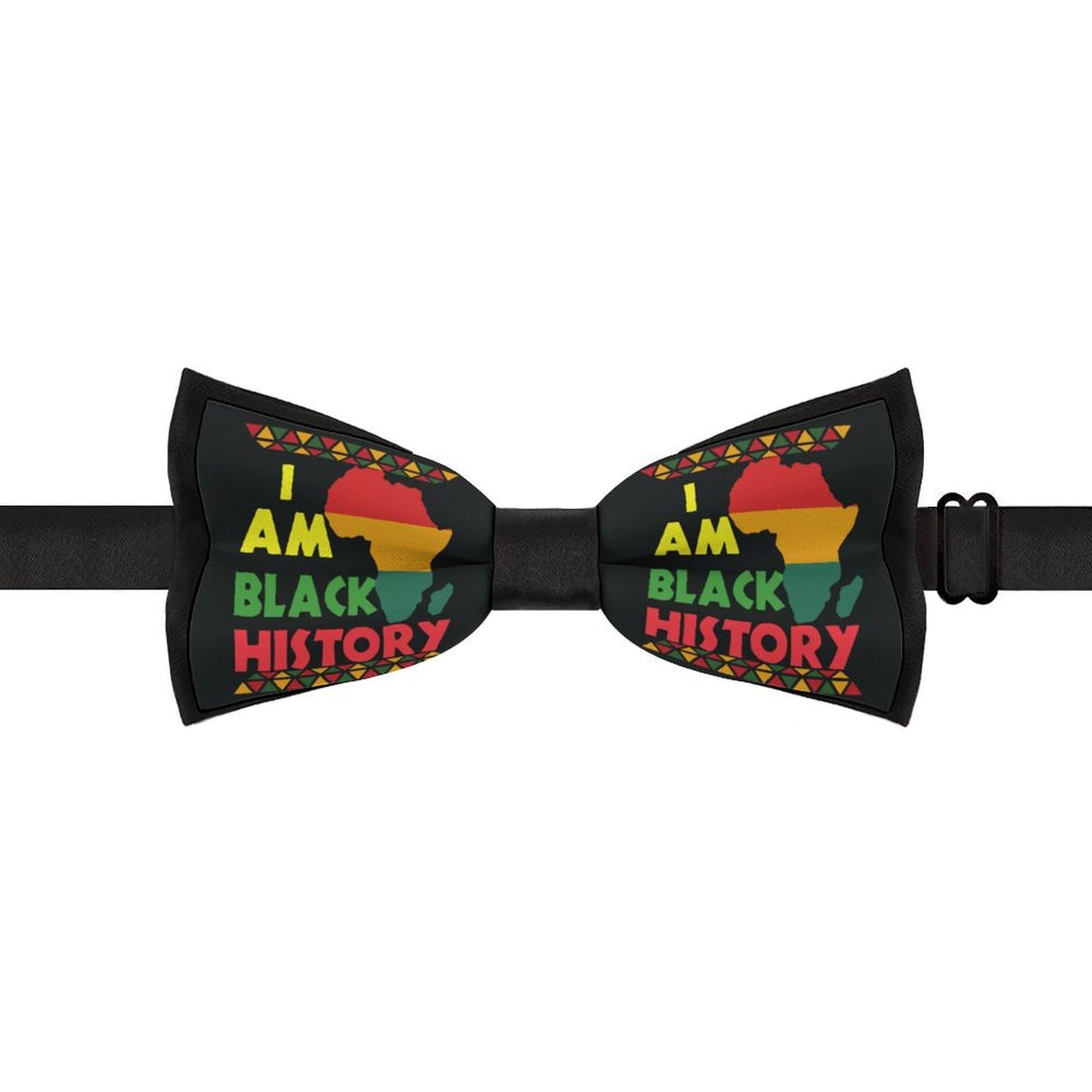GoasNei I Am Black History Month Bow Tie for Men Adjustable Necktie Funny Tie Neck Ties for Weddings Party
