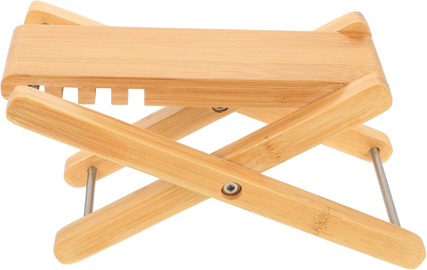 Bamboo Guitar Foot Stool Four Heights Adjustable Practice Support