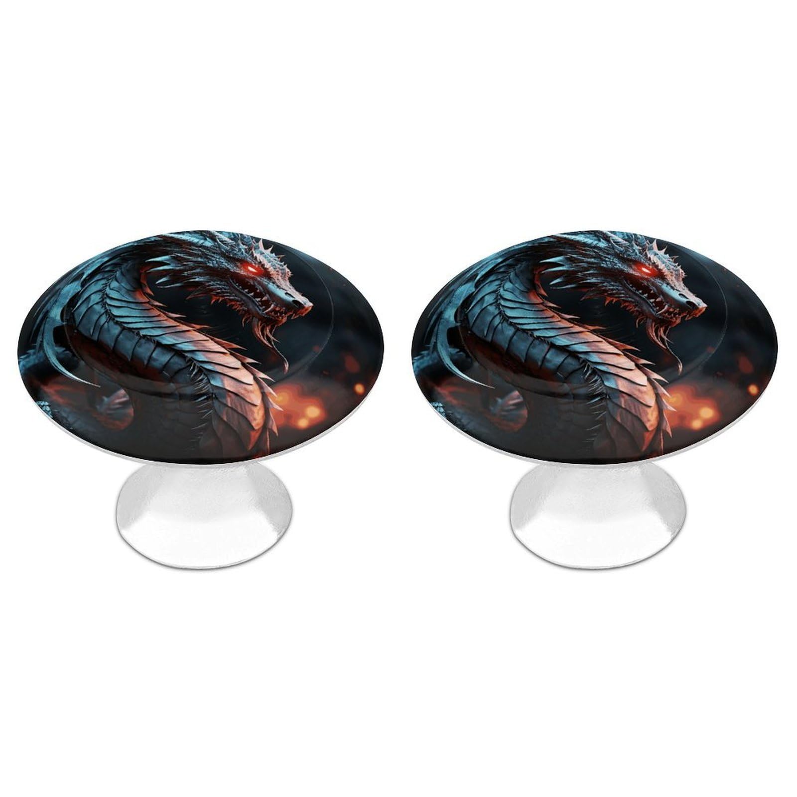 Vstadank Style Dragon Cabinet Knobs Round Wardrobe Pulls Simple Drawer Handles With Screw Aluminum Alloy Closet Door Pull Modern Cabinet Hardware For Dresser Drawers 2 Pack