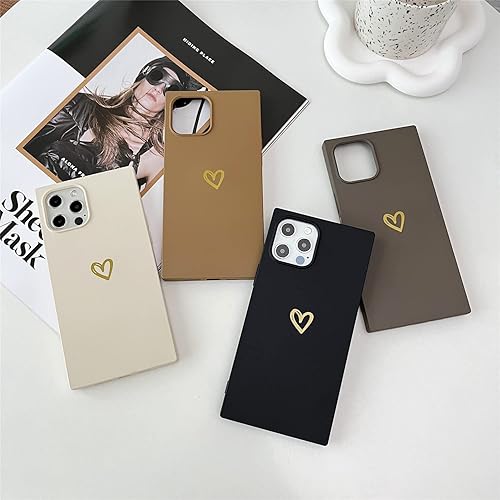 Miniatura 6 de Cocomii Funda cuadrada compatible con iPhone 13 Mini, silicona, delgada, mate, suave al tacto, corazones de amor, resistente a las huellas