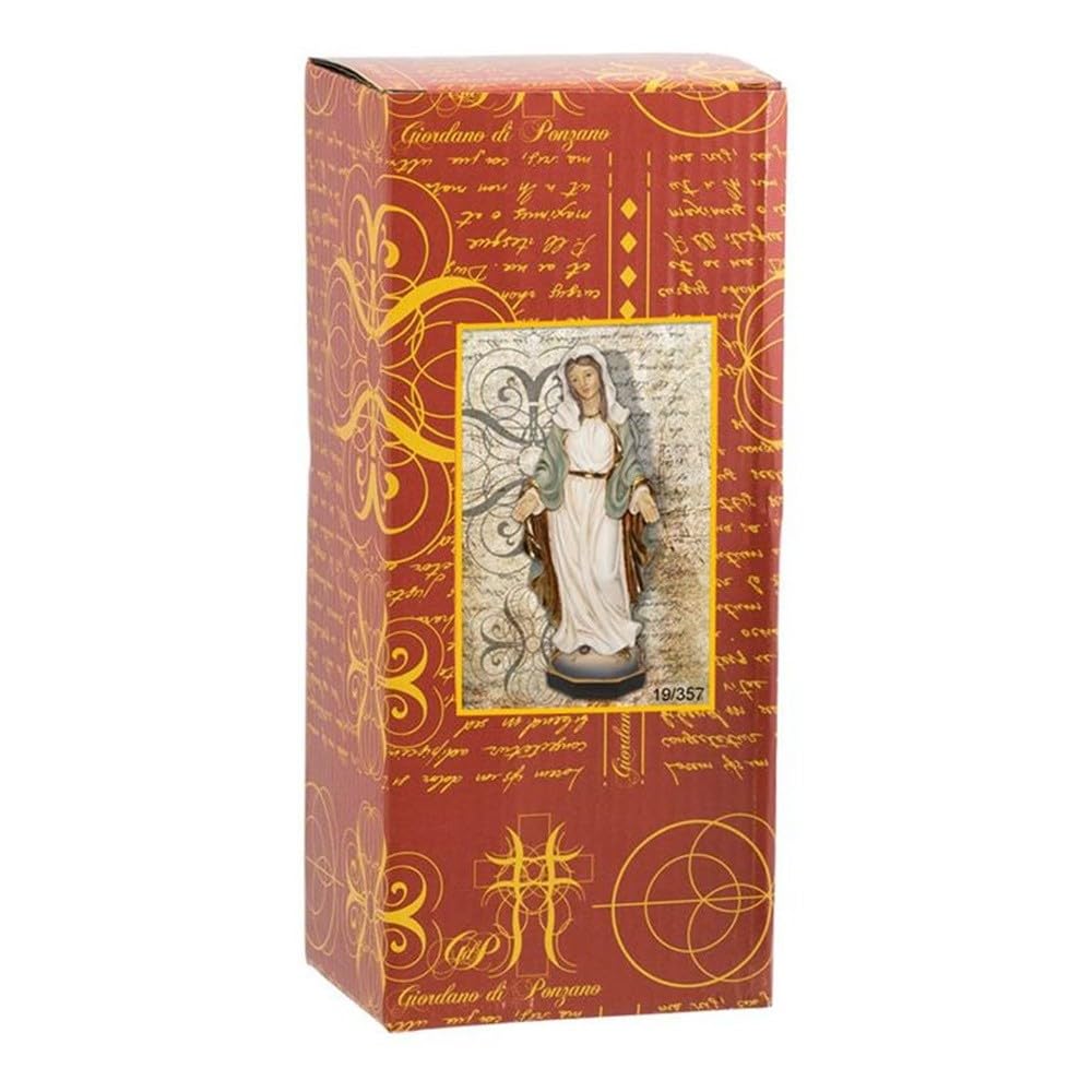 Virgen Milagrosa Figura 31 cm. Escultura peana Resina